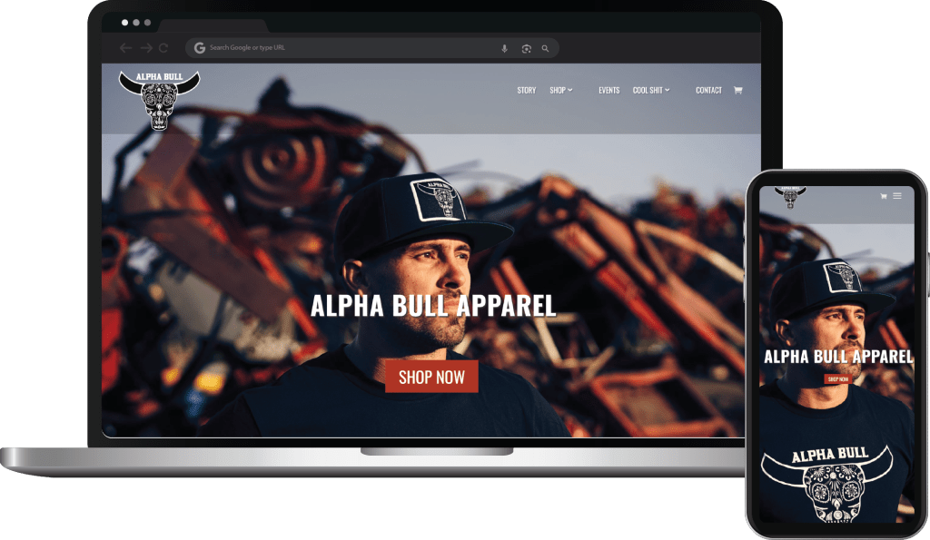 Web Design Case Study Cover Photo Alpha Bull