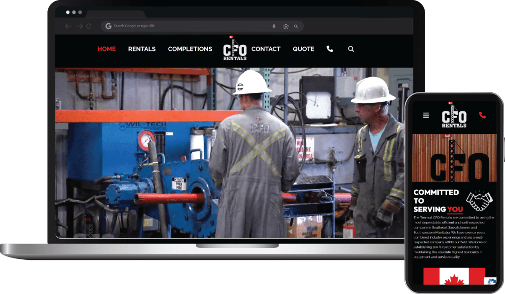 Cforentals calgary website design development