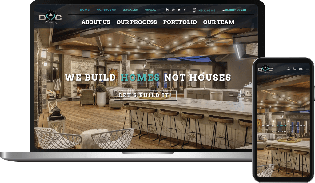 Web Design Case Study Cover Photo DVC Homes