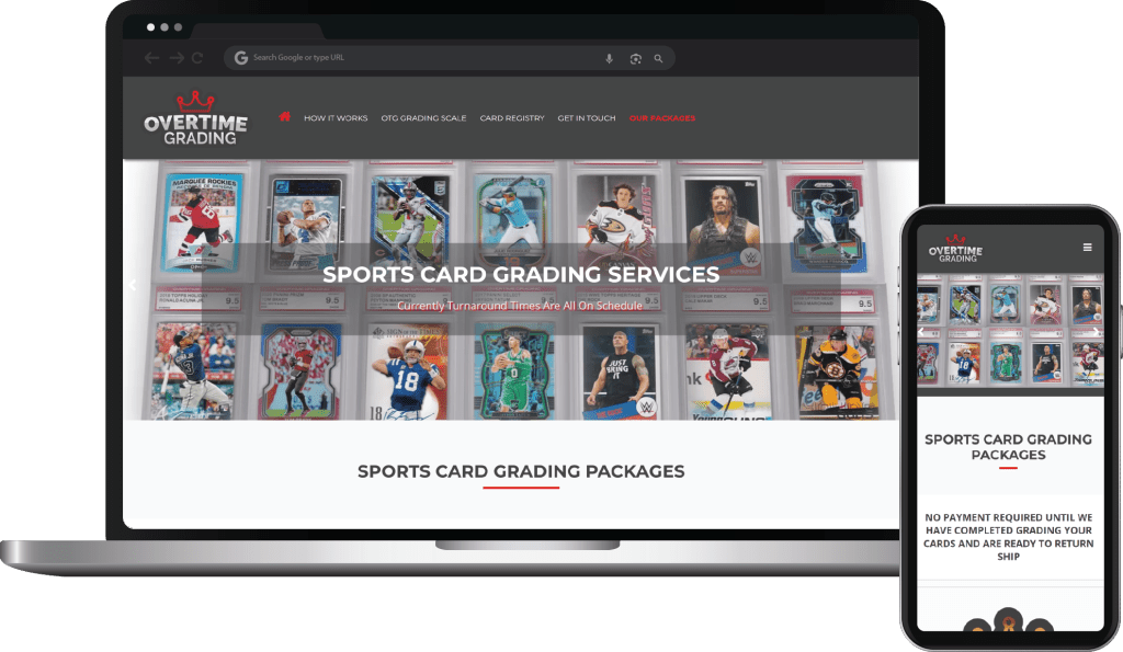 Overtimegrading website design development